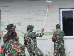 Kodim 1710/Mimika Karya Bakti Perbaiki Tempat Ibadah Dalam Rangka Memperingati HUT Ke-80 TNI