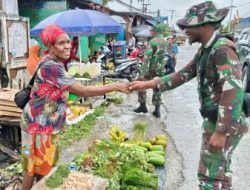 Kodim 1710/Mimika dan Komponen Pendukung Patroli Humanis Jelang HUT Ke-80 TNI