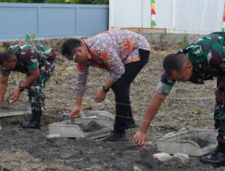 Dandim 1710/Mimika Dampingi Kasdam XVII/Cenderawasih Groundbreaking Bangunan