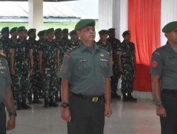 Dandim 1710/Mimika Pimpin Acara Korps Raport Kenaikan Pangkat Prajurit Kodim 1710/Mimika