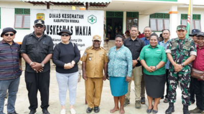 Wujud Sinergitas, Dandim 1710/Mimika Dampingi Bupati Laksanakan Kunker ke Kampung Uta