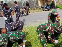 Sambut Bulan Kasih Natal, Kodim 1710/Mimika Gelar Karya Bakti Bersihkan Lingkungan Pasar