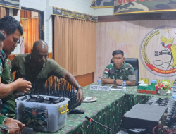 Pastikan Kesiapan Alat Komunikasi, Kodim 1710/Mimika Ikuti Vicon Dengan Komlekdam XVII/Cenderawasih