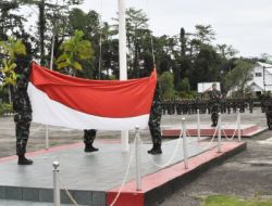 Dandim 1710/Mimika Pimpin Upacara 17-an, Bacakan Amanat Pangdam XVII/Cenderawasih