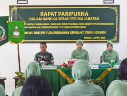 Rapat Paripurna Dalam Rangka Serah Terima Jabatan Ketua Persit KCK Cabang XXXV Kodim 1710/Mimika