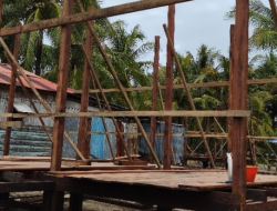 Gunakan Kayu Besi Berkualitas Untuk Bangun Rumah Layak Huni di Kampung Keakwa
