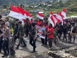 Peringatan Hari Lahir Pancasila, 800 Warga Puncak Jaya Kirab Bendera 50 Meter