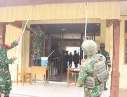 Kodim 1714/PJ Gelar Karya Bakti Merah Putih SMP Negeri 1 Mulia Kabupaten Puncak Jaya