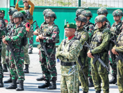Kodim 1714/Puncak Jaya Gelar Upacara, Dipererat Kebersamaan TNI dan Kepolisian
